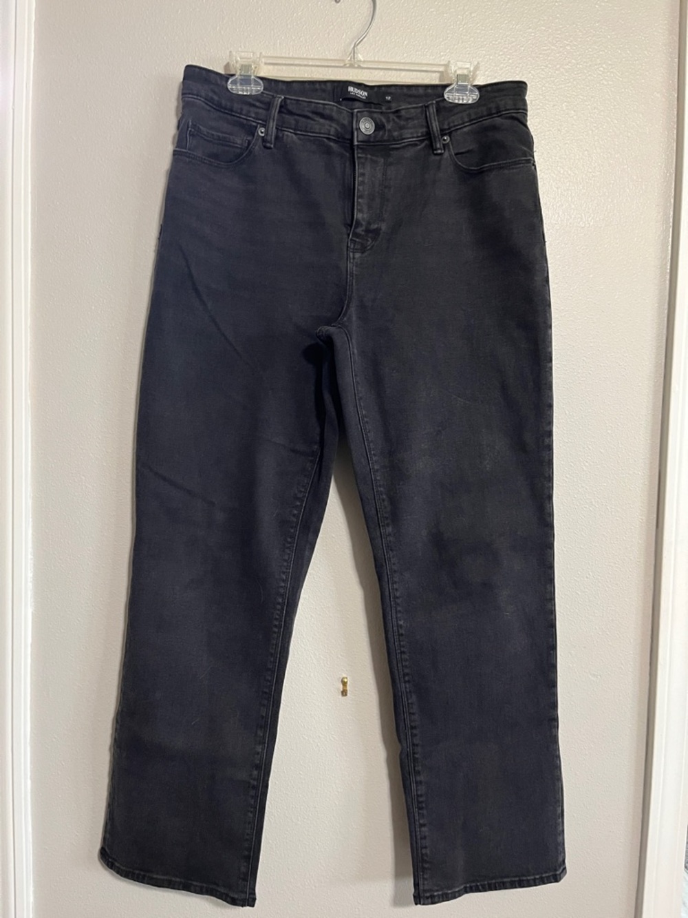 Hudson Jeans Black Stretch Straight Leg Jeans
